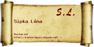 Sipka Léna névjegykártya